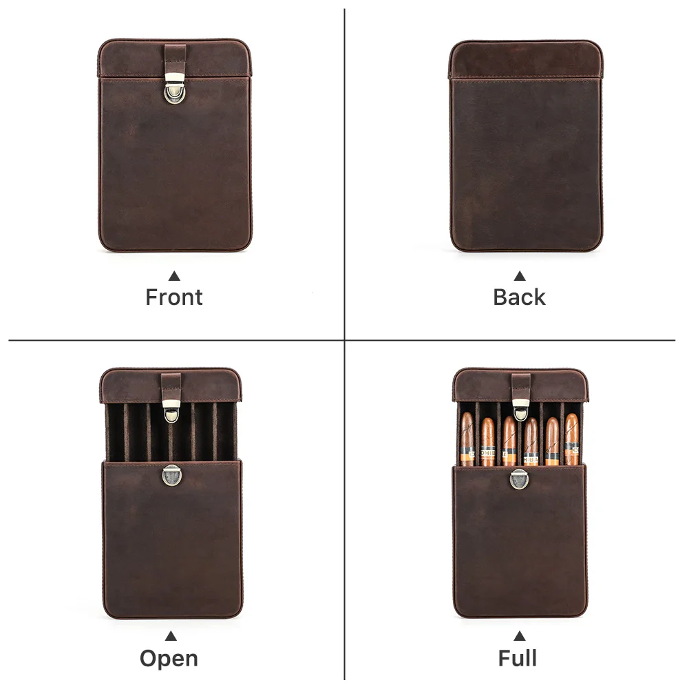 Роскошный портсигар в стиле ретро с 3/6 отделениями портативный хьюмидор из