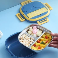 outing tableware 304 portable steel lunch box baby camping food picnic student container child box outdoor bento n7k7