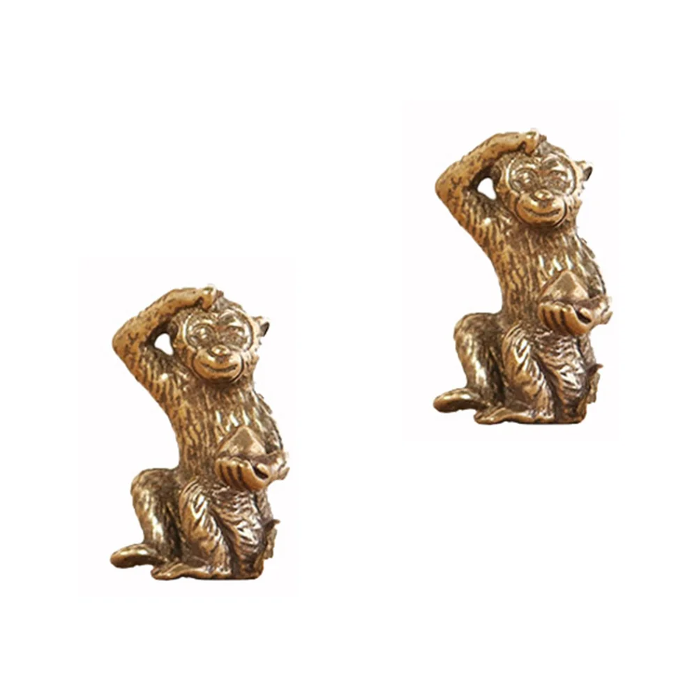 

Figurine Statuestatues Brass Garden Sculpture Evil Minisee Chimpanzee Speak Meditating Outdooranimal