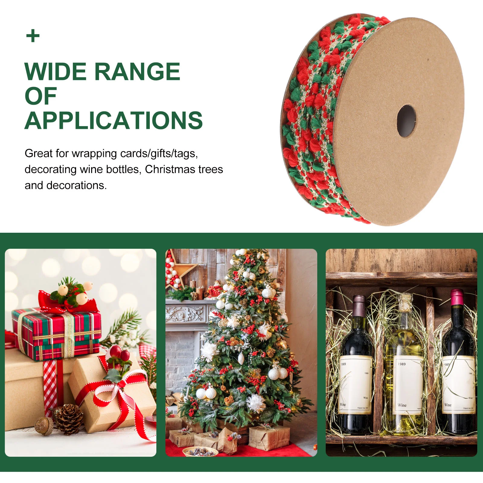 

Ribbon Ribbons Christmas Gift Wrapping Diy Grosgraintreepom Crafts Holiday Decorative Fabric Decor Flower Supplies Making