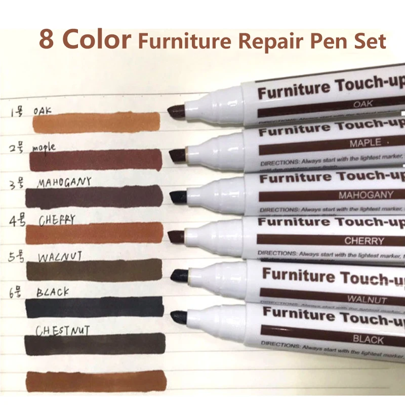

8-16pcs Furniture Repair Pen Set Markers Filler Sticks Wood Scratches Restore Scratch Patch Pen Wood Composite Repair Kit
