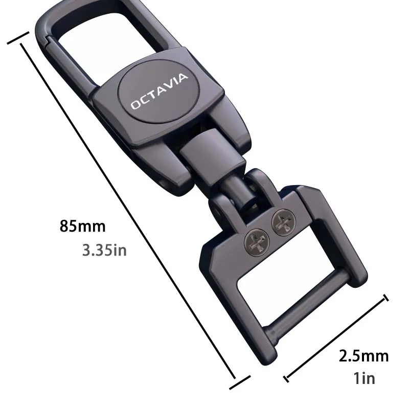 Автомобильный металлический брелок для ключей подвеска кожаное кольцо Skoda OCTAVIA 5E