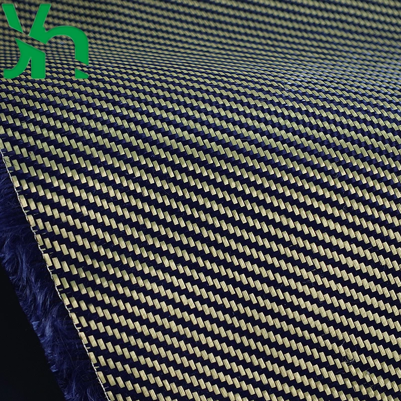 3k240g синий и черный кевлар смешанная ткань 1500D синий кевлар + черный 3K Углеродное волокно, используется для поверхностного украшения