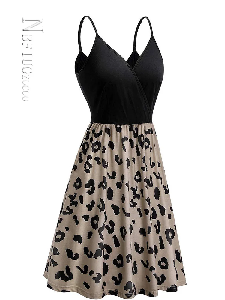 

Spring Summer Flower Printed Women Dress Spaghetti Strap Beach Female Dresses