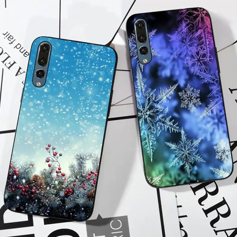 

Winter snow Merry Christmas Phone Case For Huawei P 8 9 10 20 30 40 50 Pro Lite Psmart Honor 10 lite 70 Mate 20lite