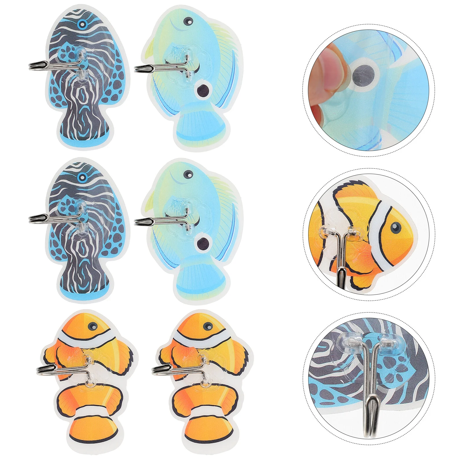 

Hand Towel Fish Modeling Hook Tropical Shape Self-adhesive Cartoon Clothes Storage