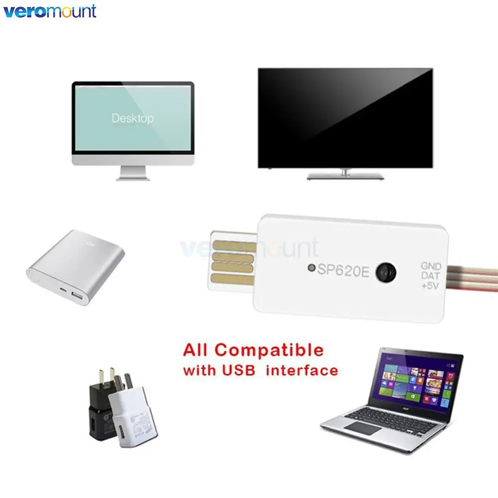 USB-контроллер пикселя для музыки WS2812 RGB 5 в постоянного тока SP620E
