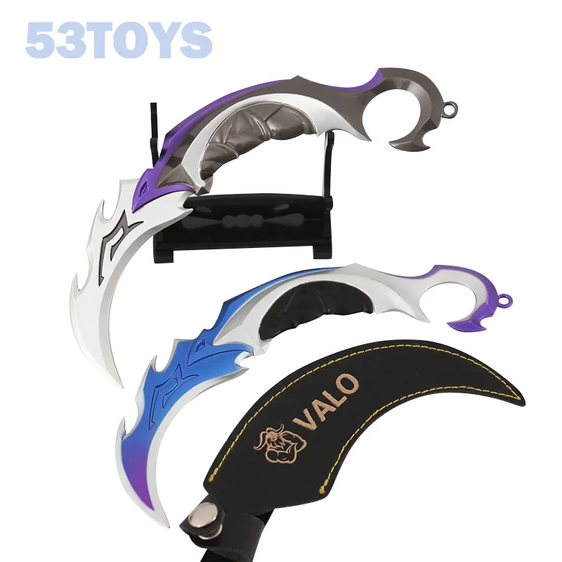 

Valorant Weapon Reaver Karambit 16cm Metal Karambit Game Peripheral Samurai Sword Alloy ModelCollection Kids Toys Gifts for Kids