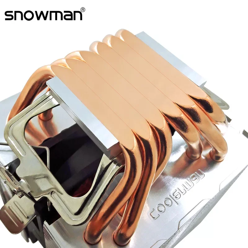 

SNOWMAN 6 Heat Pipes CPU Cooler 4 Pin PWM RGB PC Quiet Intel LGA 1700 2011 1200 1150 1151 X79 X99 E5 AMD AM3 AM4 CPU Cooling Fan
