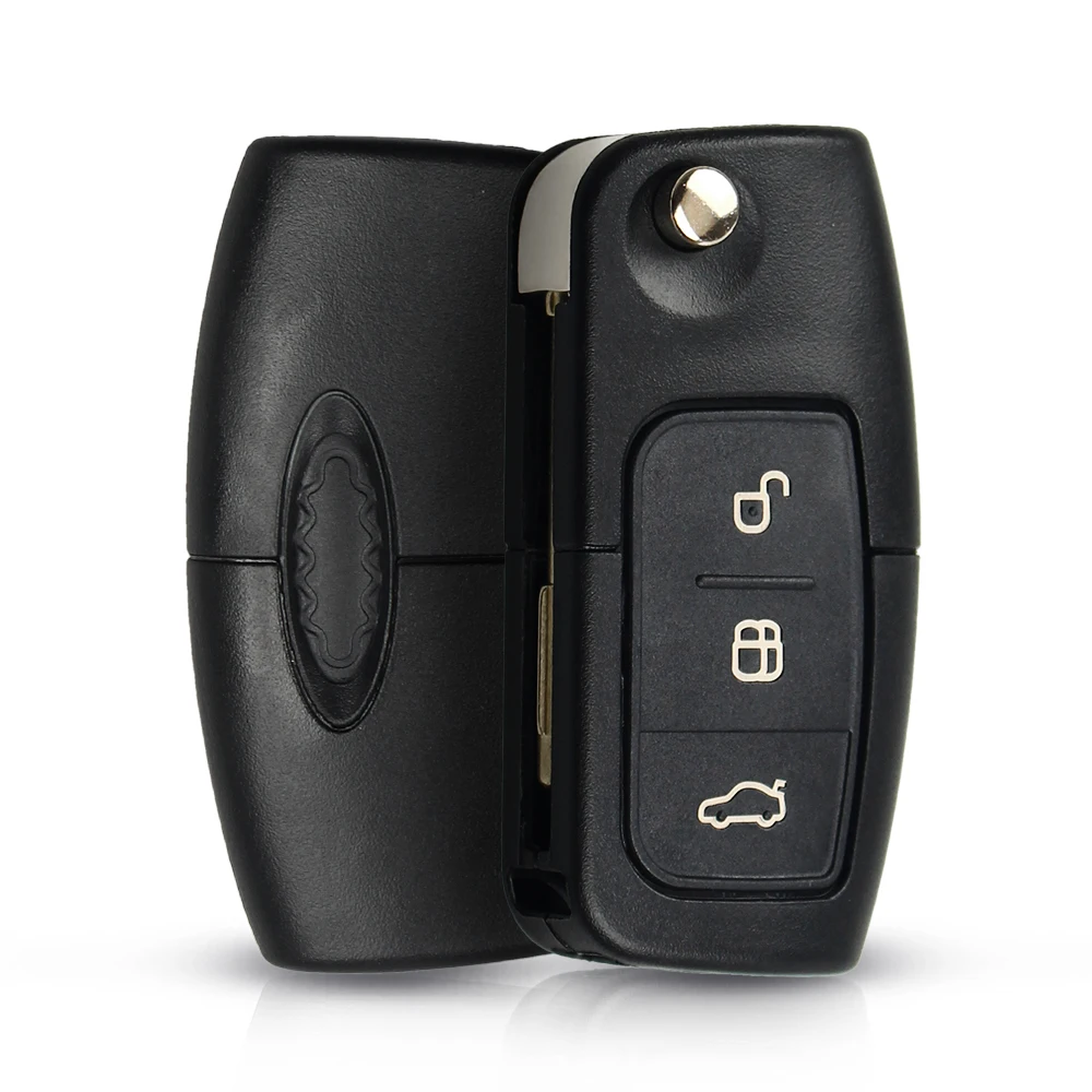 KEYYOU 10 шт. 3BNT откидной автомобильный пульт дистанционного управления для Ford Focus 2 3 Mondeo Fiesta Galaxy C-MAX чехол для ключа замена автомобильного стайлинга (art.: 3920c05db7aeb) - 3920c05db7aeb