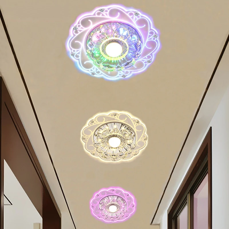 

Crystal Led Light Ceiling Lights Modern Ceiling Lamp Plafonnier Led Mini Nordic Acryl Living Room Lights Aisle Corridor Hotel 3W