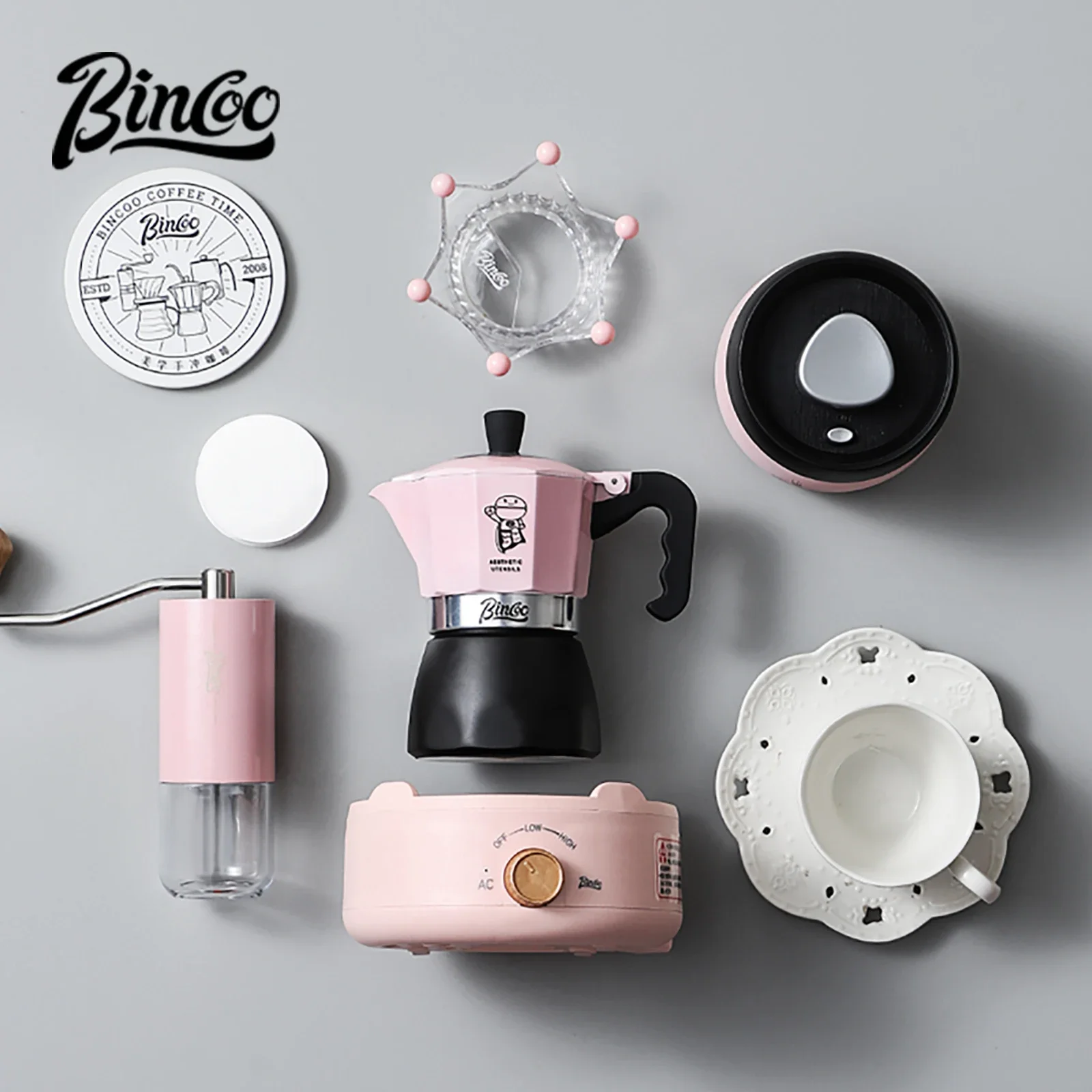 Кофе Bincoo Moka Pot с двойным клапаном, кофеварка для эспрессо, итальянский кофе, концентрированная экстракция, кофейник, аксессуары для бариста, 220 В (art.: 3920cfb4822d2) - 3920cfb4822d2
