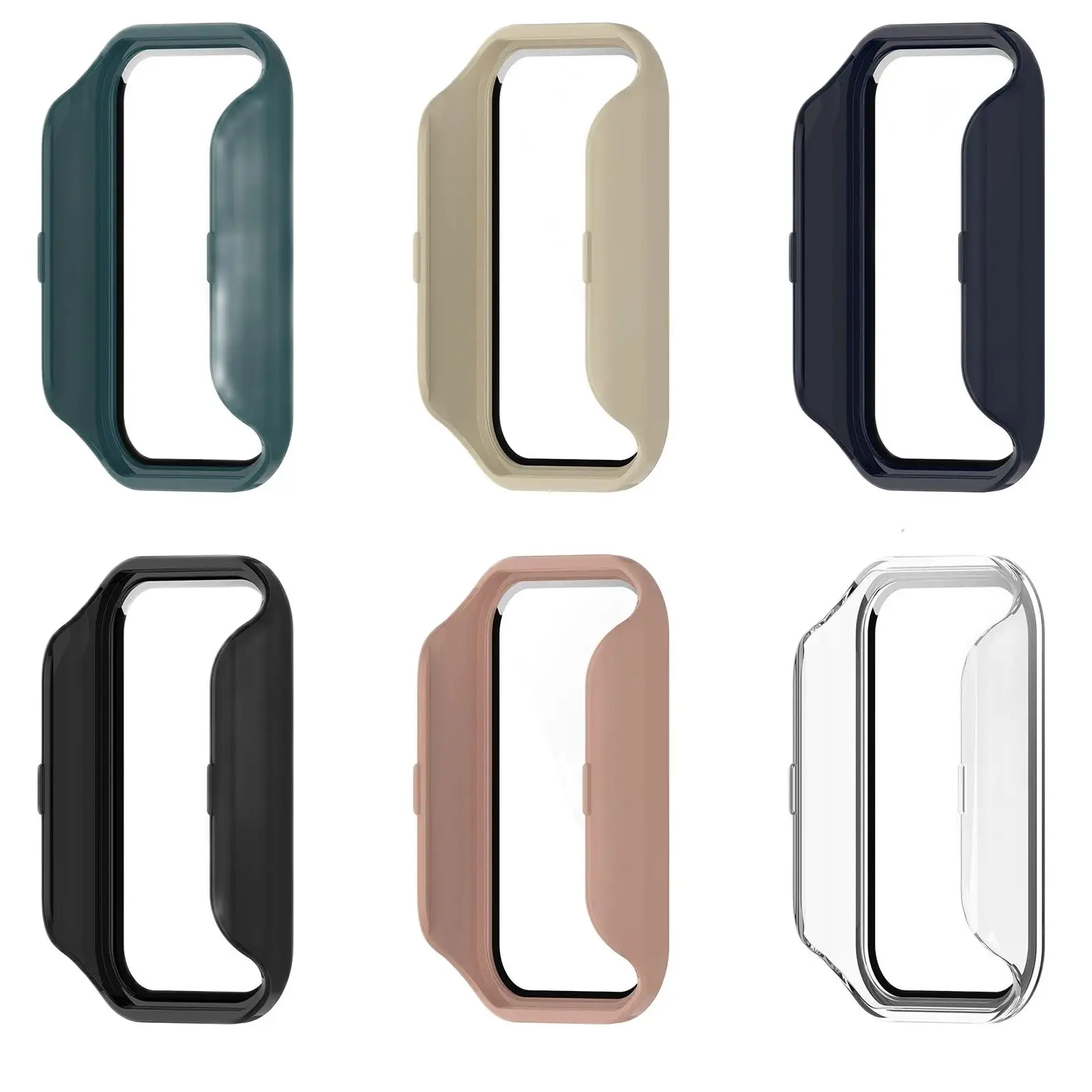 Полностью поликарбонатный защитный чехол для Xiaomi Band 8 Active/Redmi 2 Защитная пленка
