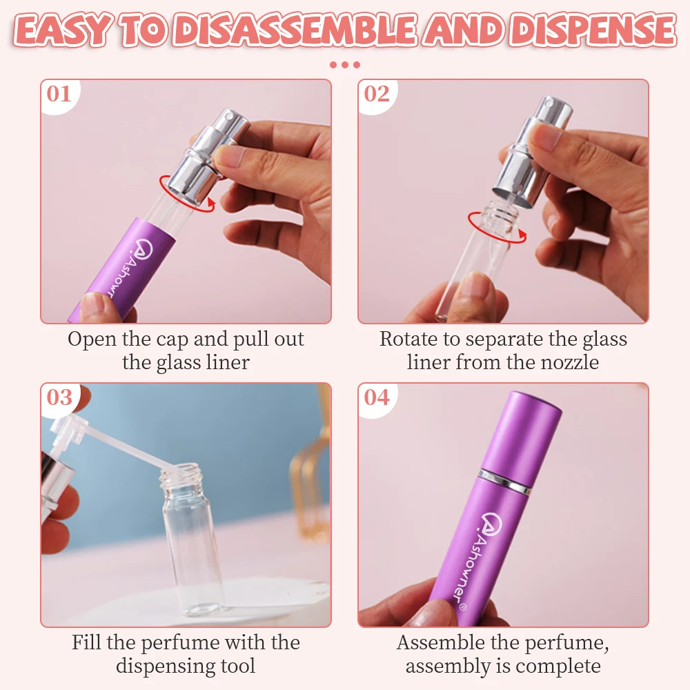 Миниатюрный стеклянный флакон для духов 5/10 мл