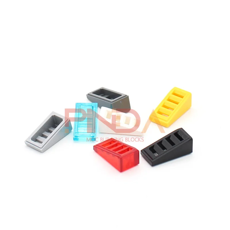 Фото 50 шт. MOC Assembla Particelle Pendenza 18 2x1x2/3 con 4 слота 61409 Строительные блоки Mattoni FAI DA TE Modello Bulk Tecnologia Pa №2