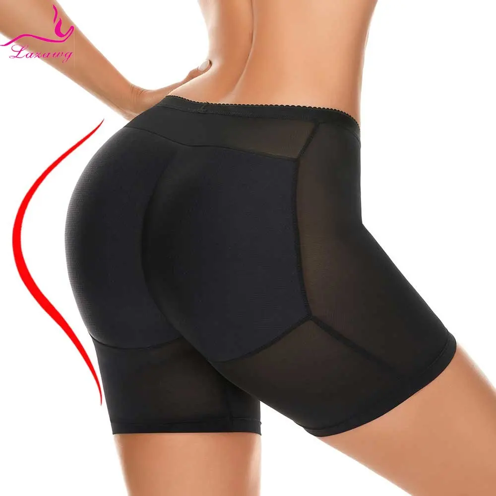 

LAZAWG Women Butt Lifter Panties Hip Ehancer Shorts with Removable Pads Tummy Control Slimming Panty Booty Lifting Underwear