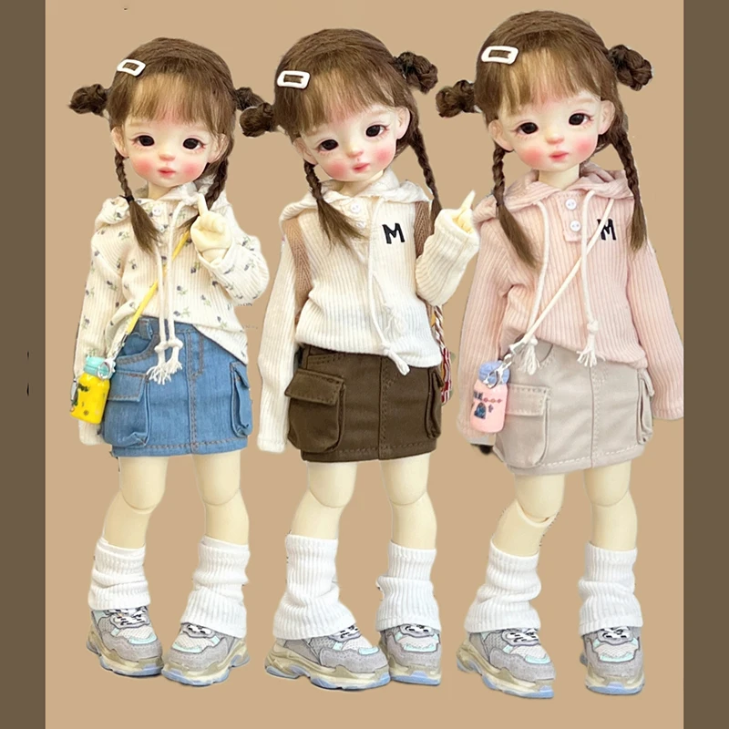1/6 Bjd кукольная шляпа шерстяной топ джинсовые шорты для куклы универсальные