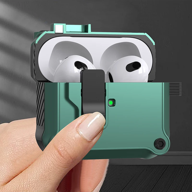 

Чехол для переключателя катапульты для Airpods 3 Gen TPU PC защитный чехол для Apple AirPods Pro 2 Gen чехол для наушников Аксессуары с крючками