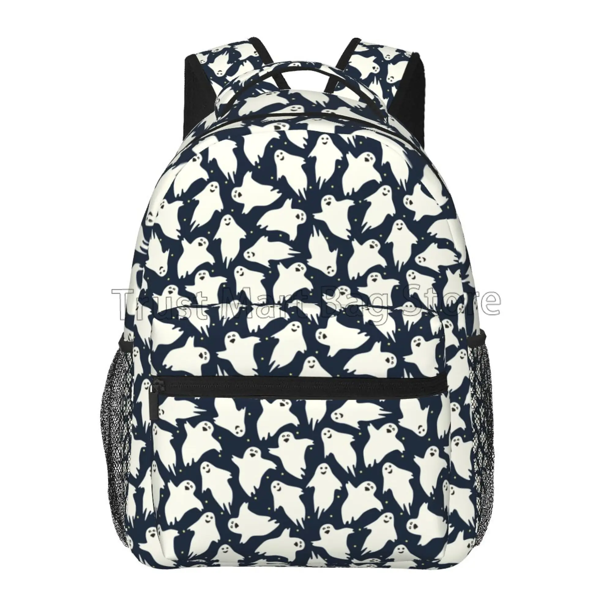 

Halloween Ghost Boo Pattern Backpacks School Book Bag Lightweight Laptop Backpack for Adults Teens Travel Hiking Camping Daypack