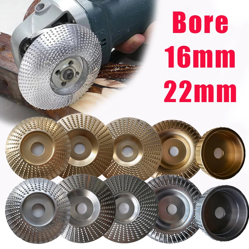1-5pcs Bore 16/22mm Wood Grinding Polishing Wheel Rotary Disc Sanding Wood Carving Tool Abrasive Disc Tools for Angle Grinder