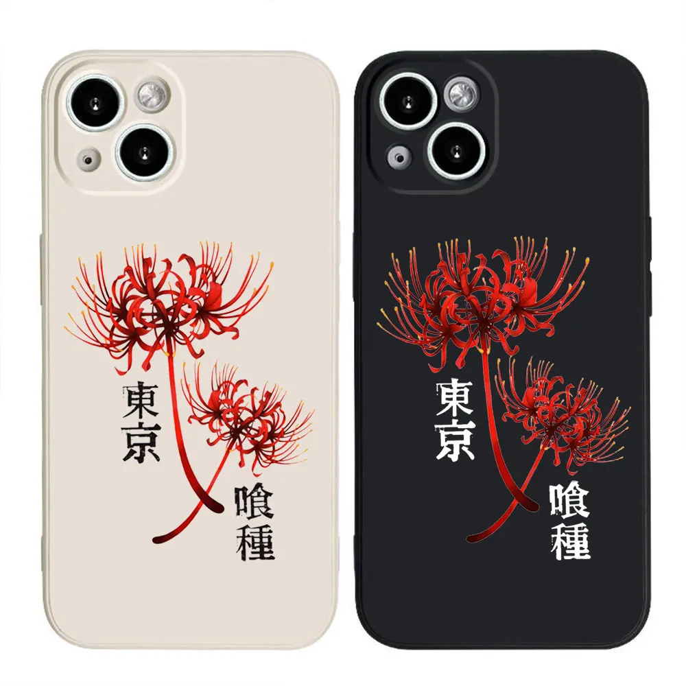 

soft silicone Candy colors Phone Case for IPhone 13 XR X XS 12 11 Pro Max 7 8 6 Plus Japan Cartoon Anime Tokyo Ghoul Cover Coque