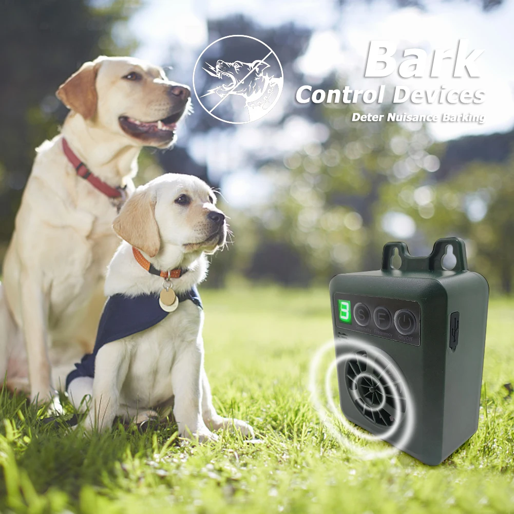 

Ultrasonic Dog Repellers Anti Bark Control Device IPX4 Waterproof Puppy Training Tool High Quality Anti-Noise Dog Supplies