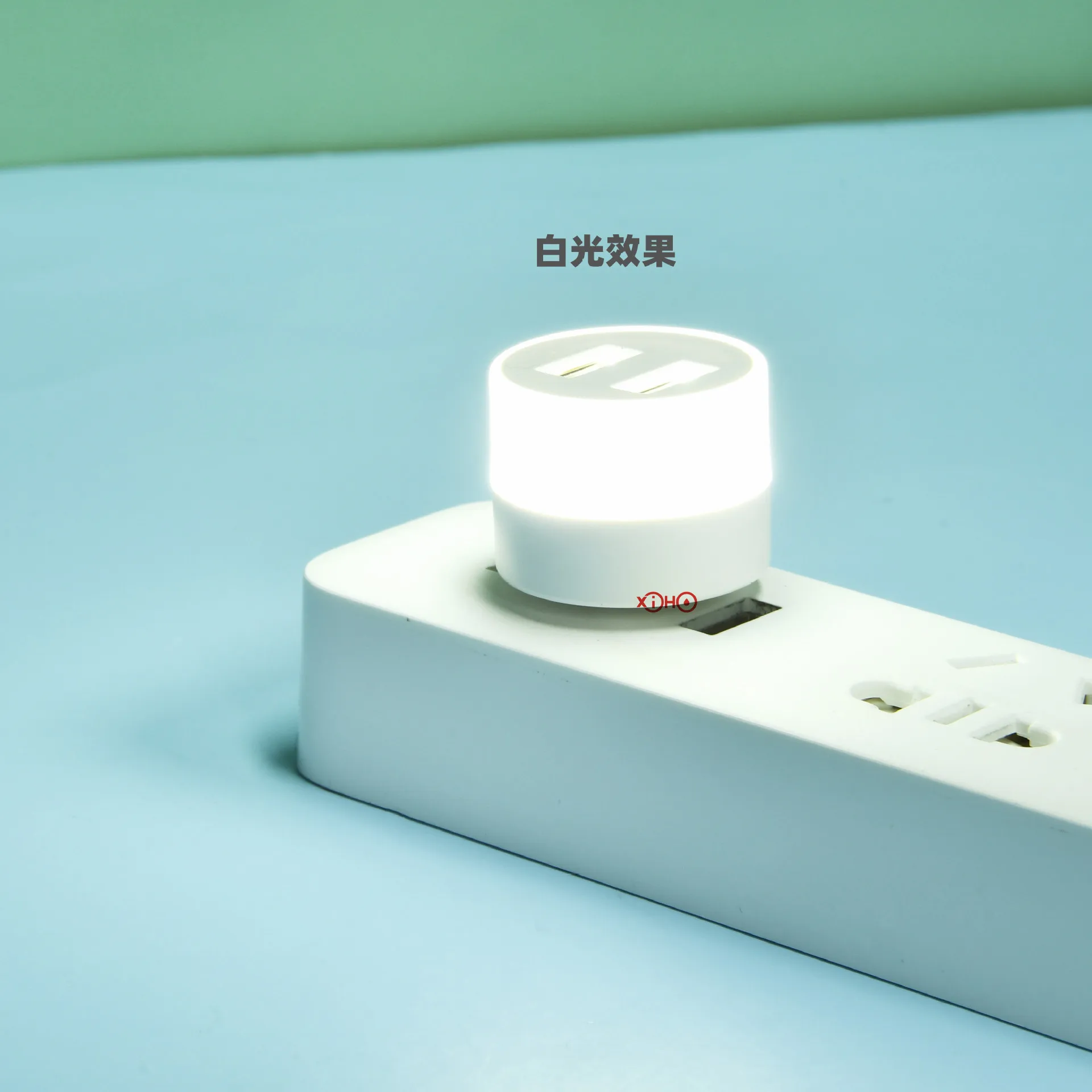 

2 USB Port LED Night Light Portable Disk Lamp 5V Reading Lamps Mini Book Lights Power Bank Powered Outdoor Camping Bulb Lighting