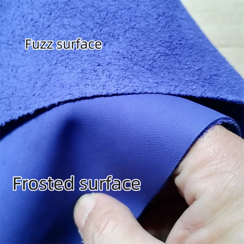 Синяя матовая воловья кожа толщиной 1 5 мм. Кожа первого слоя. Натуральная кожаная