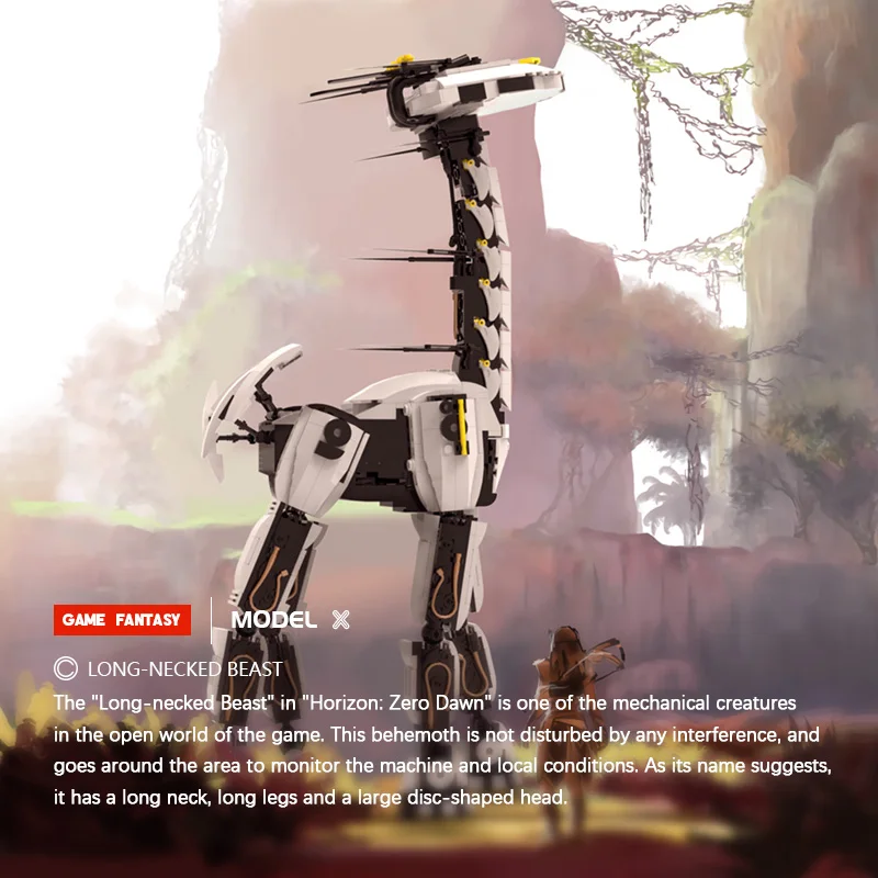 

Фигурка Механическая с длинным воротом Moc Horizon, строительный блок, игровая модель, кирпичная игрушка для детей, подарок