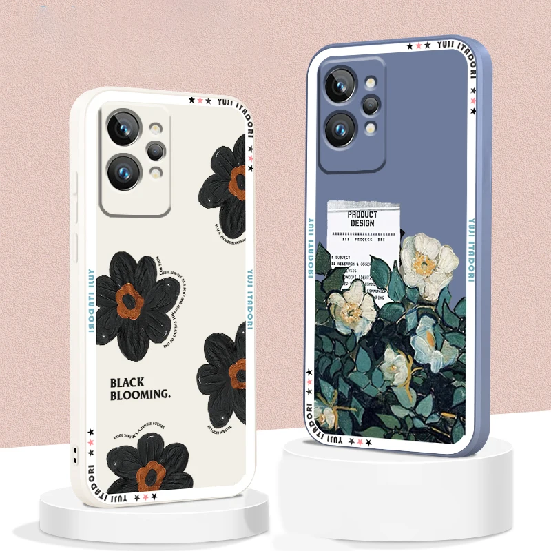 

Liquid Rope Flower Luxury Scene Art Cute Phone Case For OPPO Realme Q3S Q5i 50A 50i C21Y C11 GT Neo3 Neo2 9 9i 8 8i 7 Pro Plus
