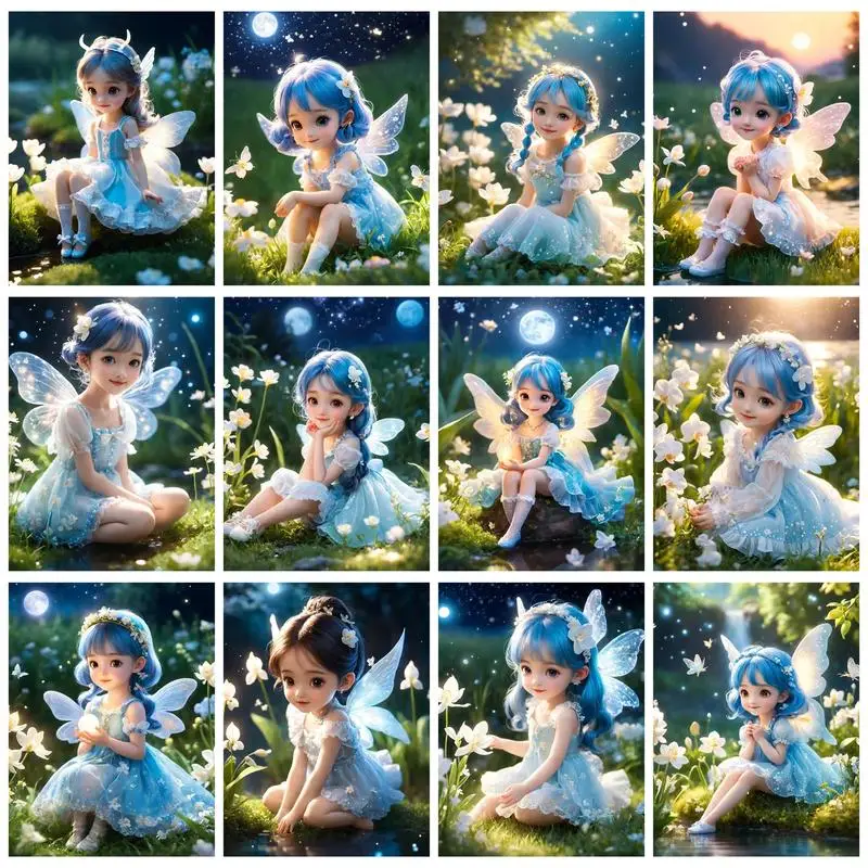 

Набор для рисования по номерам на холсте Elf Girl