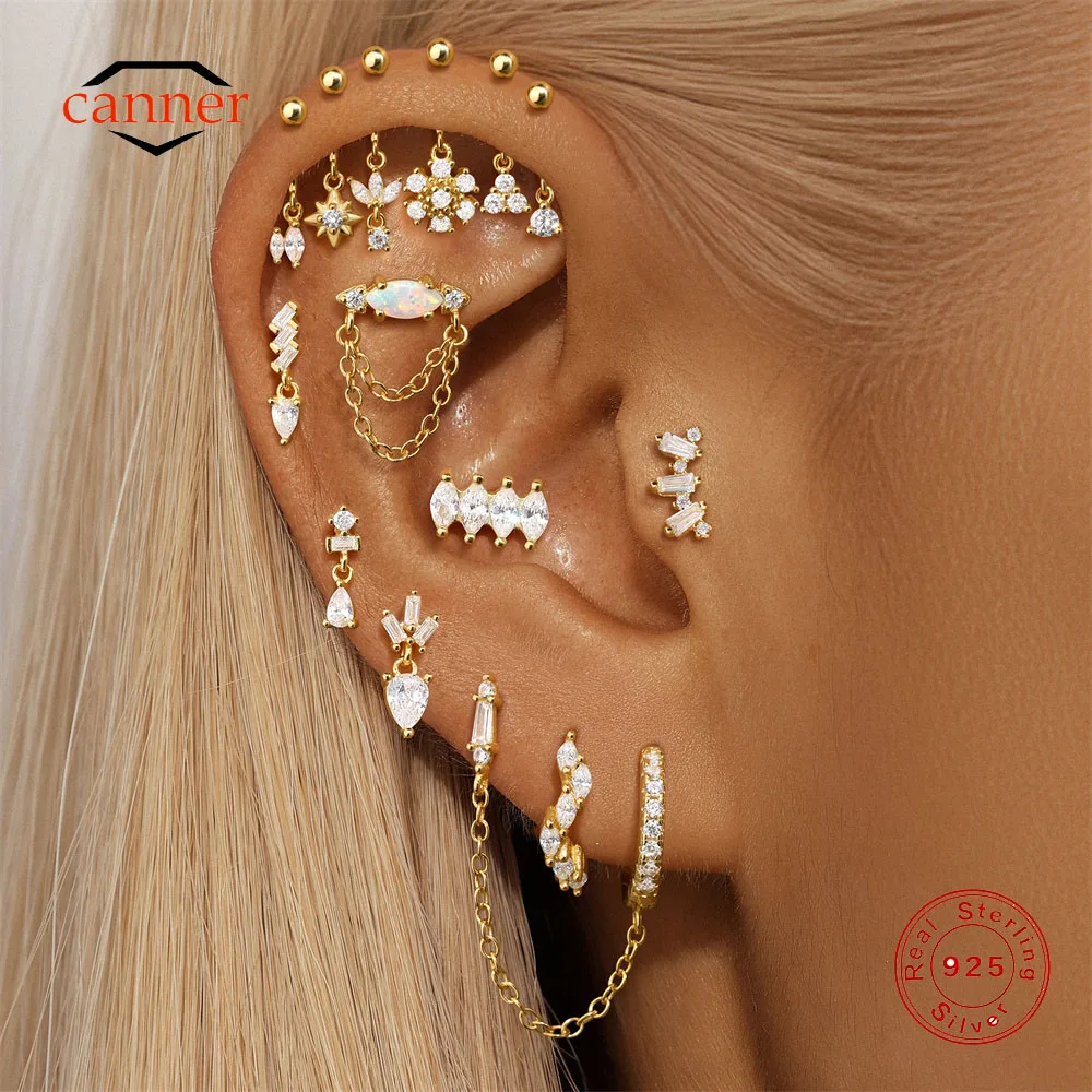 CANNER 1 шт. геометрический циркон конский глаз хрящ спиральный прокол