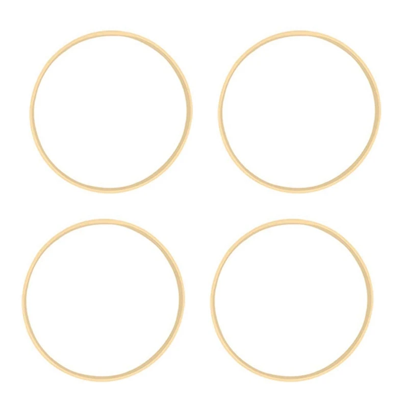 

4X Dream Bamboo Rings,Wooden Circle Round Catcher DIY Hoop For Flower Wreath House Garden Plant Decor Basket 26Cm