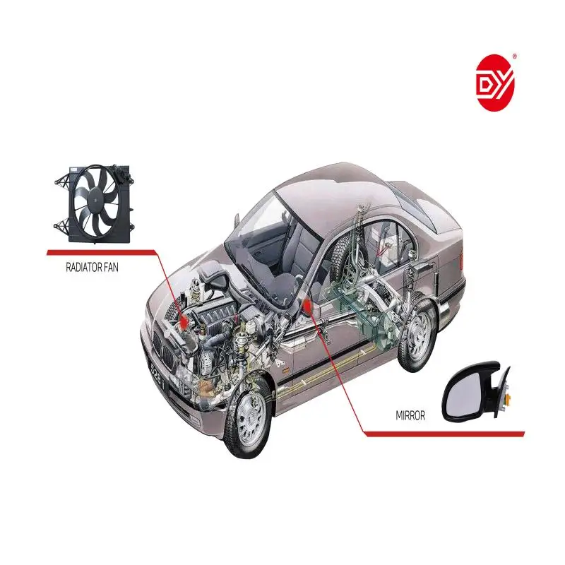 Вентилятор охлаждения радиатора сборный для CV Mlibu 2 2/2.5L 13-15 хорошее качество OEM