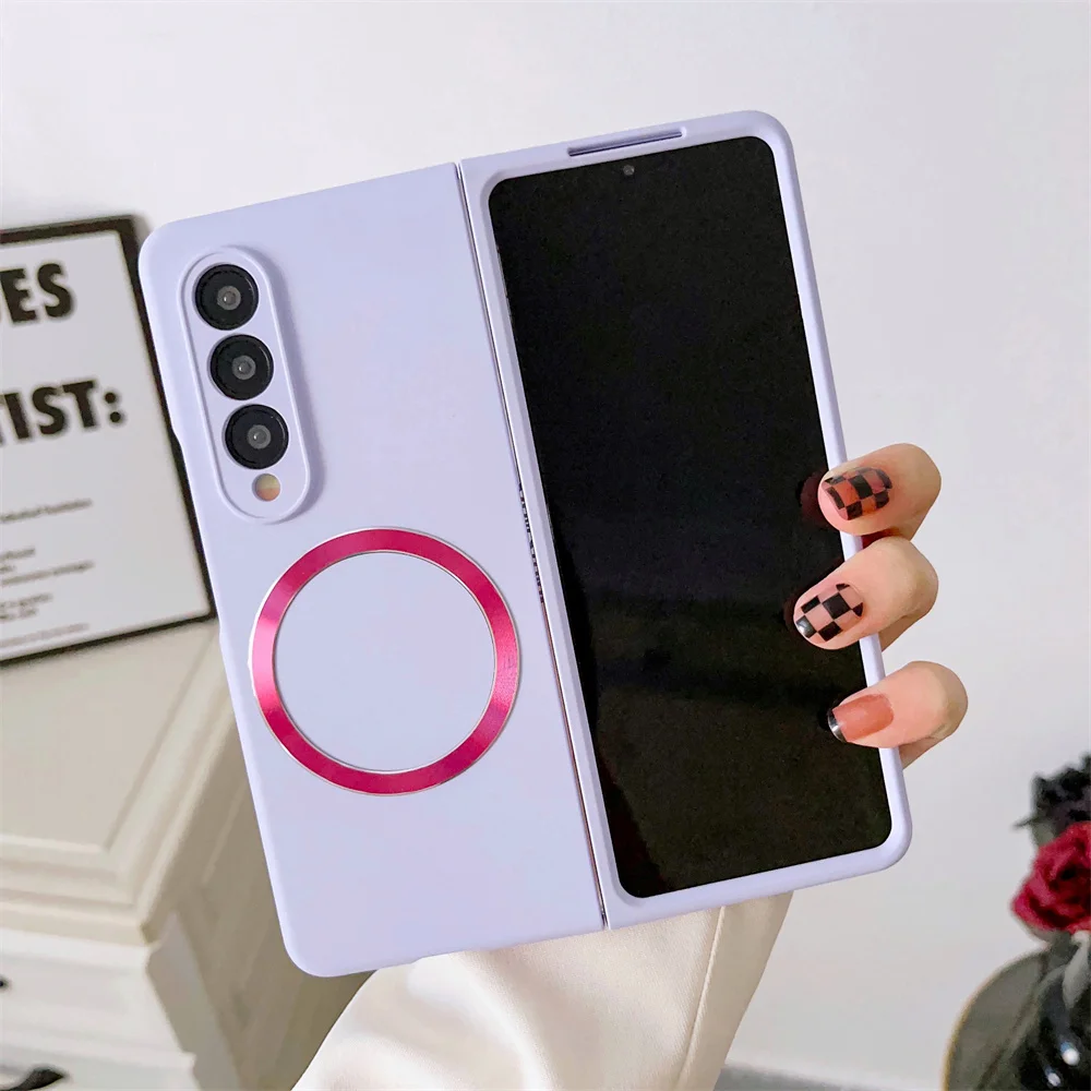 

Магнитный чехол для телефона Magsafe для Samsung Galaxy Z Fold 4 3 Fold4 Fold3 5G складной ударопрочный жесткий пластиковый чехол для задней панели