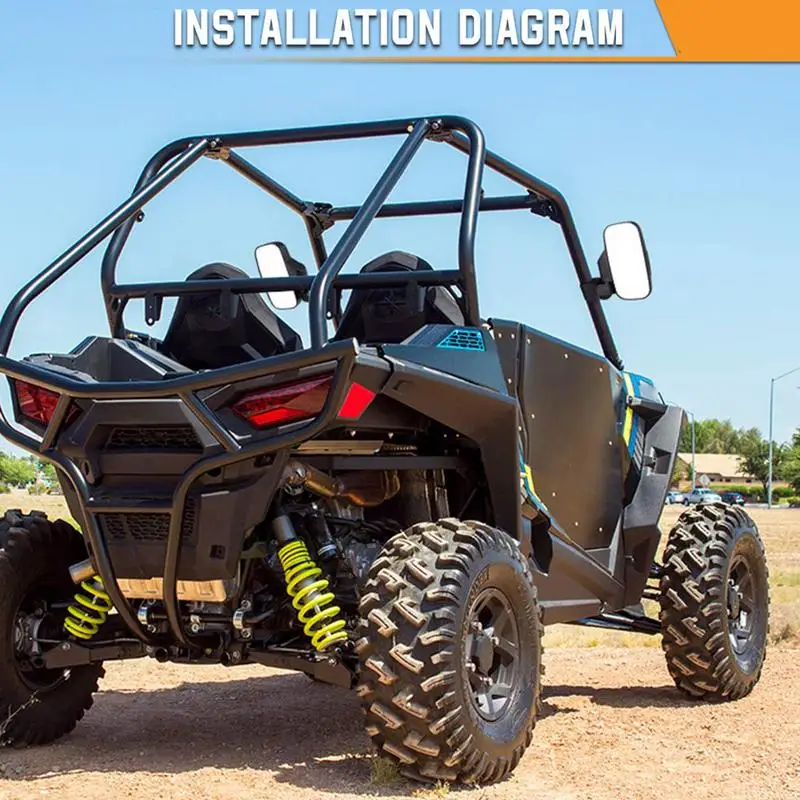 Боковые зеркала UTV с несколькими зажимами Небьющиеся из закаленного стекла