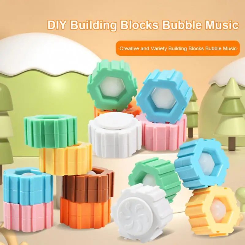 

Kids Anti Stress Bubble Fingertip Roller Building Block Simple Dimple Puzzle Fidget Spinner Children Educational Gyro Toys
