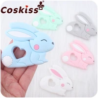 coskiss new baby product silicone cartoon animal rabbit teether bpa free creative baby silicone bite molar soothing toy gift
