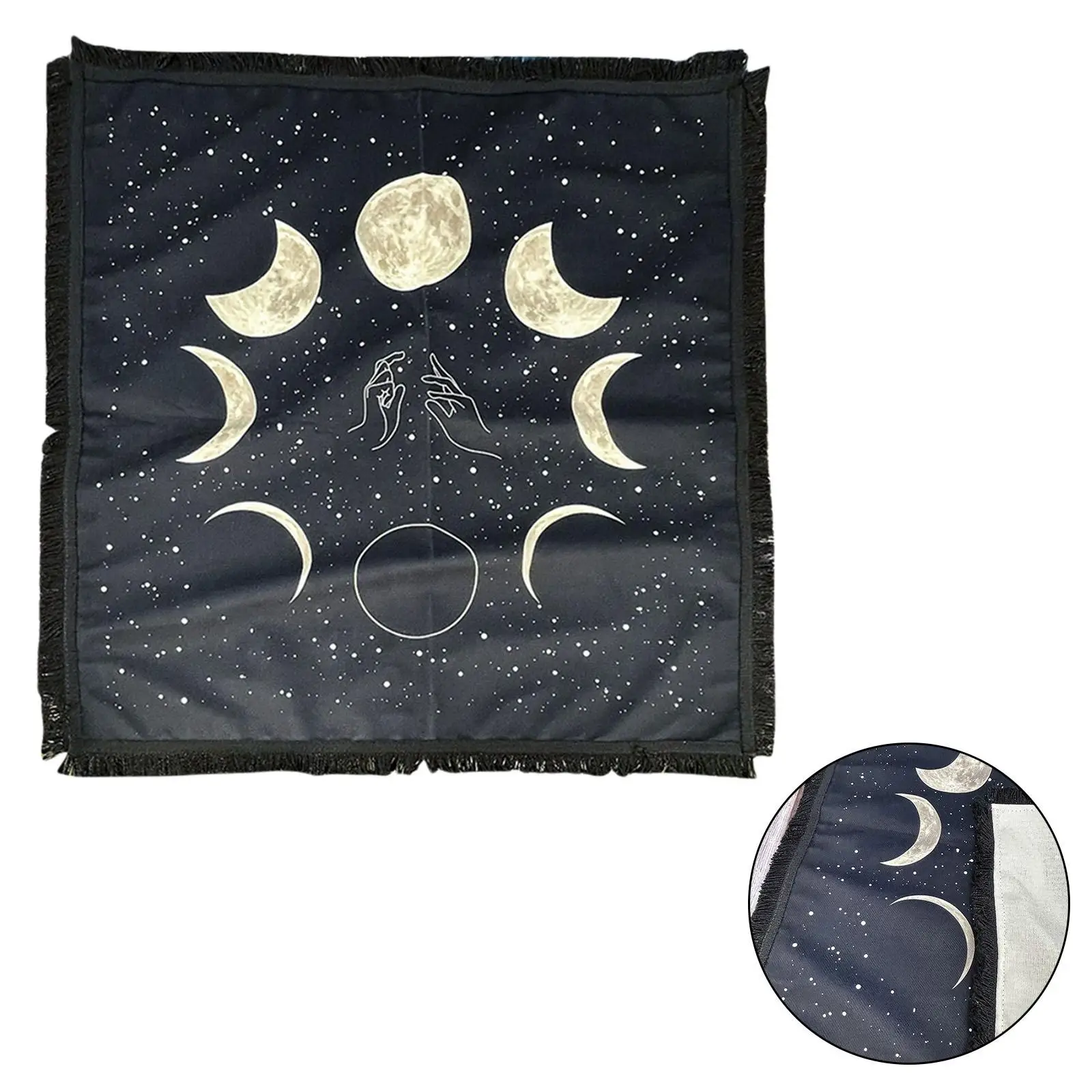 

Astrolabe Tarot Tablecloth Astrology Tapestry Thick Fabric Table Cover for Witchcraft Tarot Cards Divination Astrology 60x60cm