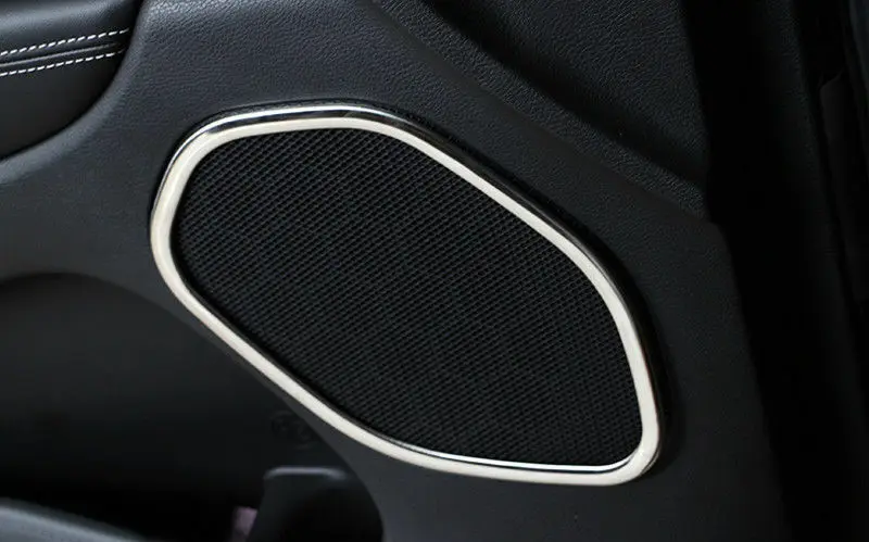

For Jeep Grand Cherokee 2011- 2020 ABS Chrome Door Speaker Frame Cover Trim 4pcs