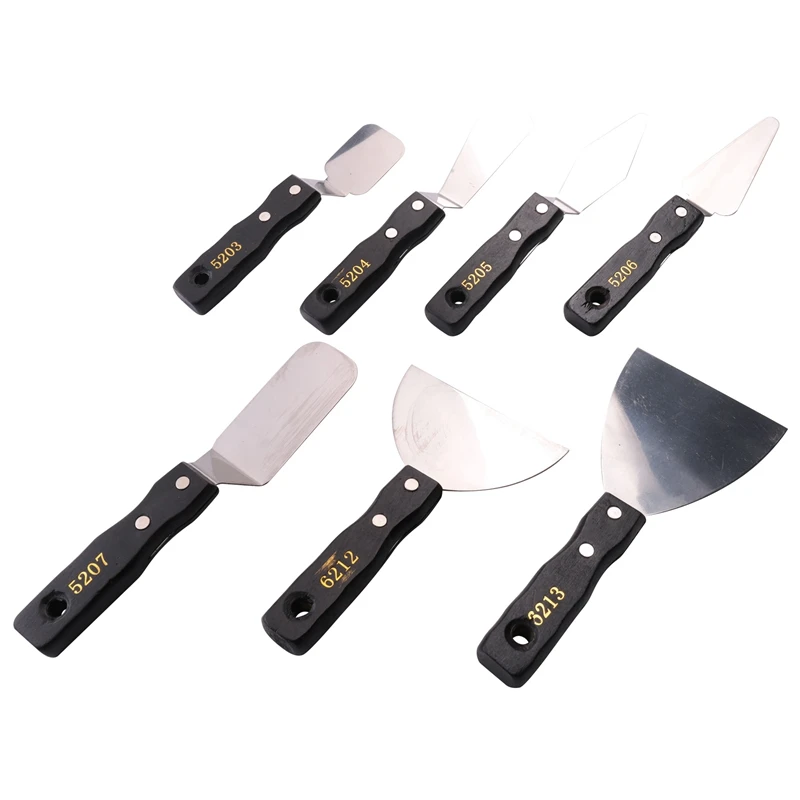

5Pcs Large Painting Knife Set Pallet Knife,Painting Mixing Scraper Spatula Palette Knife Tools,For Color Mixing Supplies