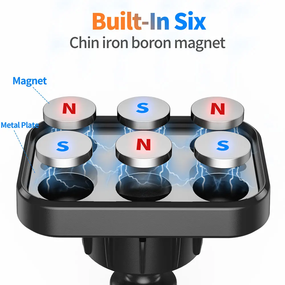 Car Phone Holder Magnetic Windscreen Car Mount Flexible Long Arm Windshield Suction Phone Cradle with Dashboard Base for iPhone