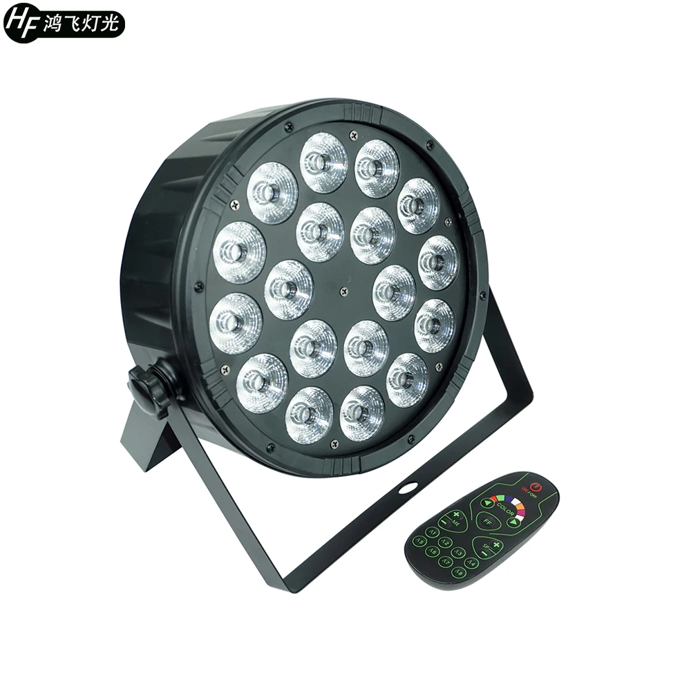

18x12w Wireless Remote Led Par Light RGBW 4in1 Flat Par Light Dyeing Par Lights Wall Washer
