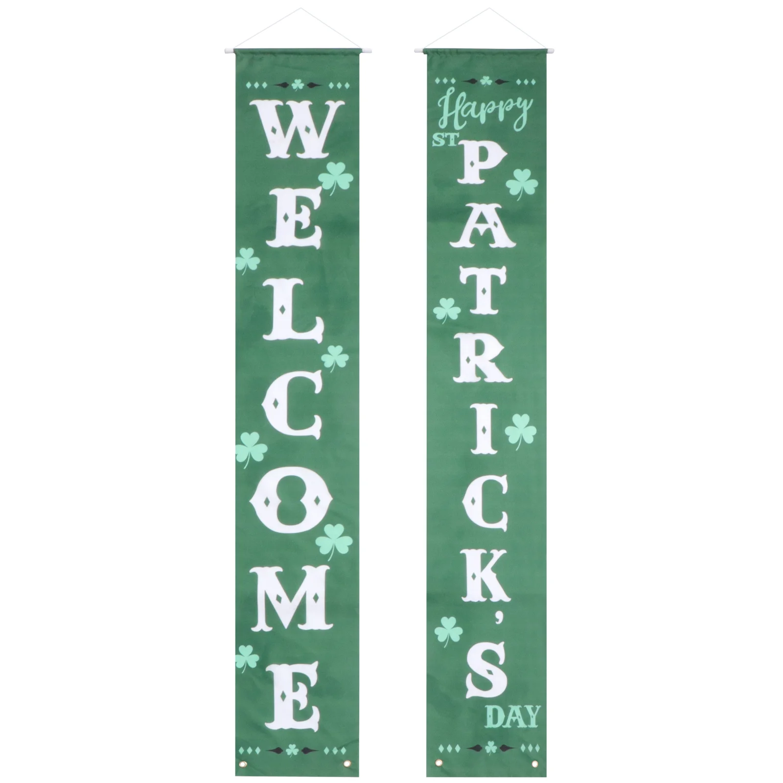 

St Patricks Banner Welcome Hanging Patrick Porch Couplets Sign Door Garden Daydecor Banners Festive Decoration Wall Flag