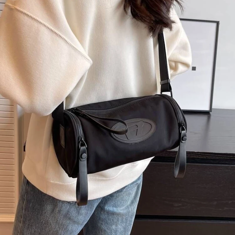 Повседневная нейлоновая тканевая сумка для женщин новая модная широкополосная