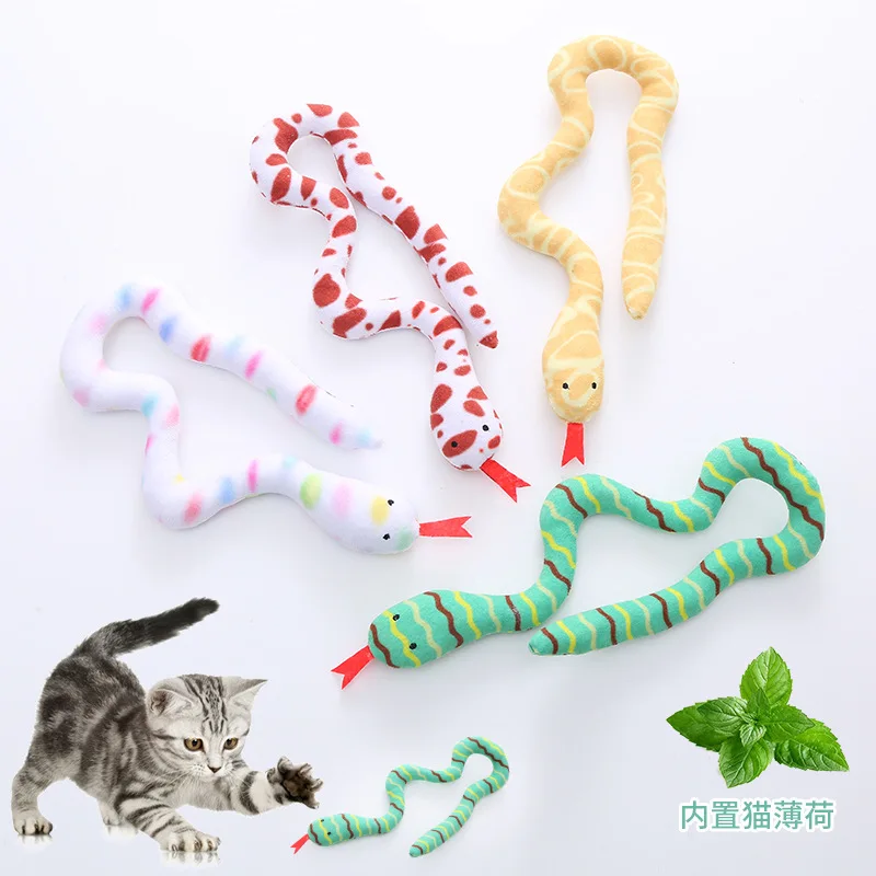 

Pet Cat Catnip Toy Interactive Toy Cat Plush Toy Gluttonous Snake Bite-Resistant Cat Teeth Clean Toy Pet Supplies кошка игрушка