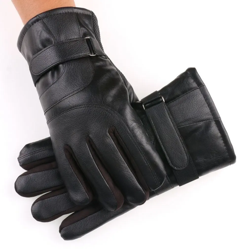 

Cycling Gloves 1 Pair PU Leather Anti-Slip Full Fingers Gloves Breathable Cycling Parts Portable Fitness Entranceories