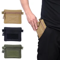 outdoor edc molle pouch tactical wallet small waist bag card key holder purse camping hiking hunting military accessories pouch
