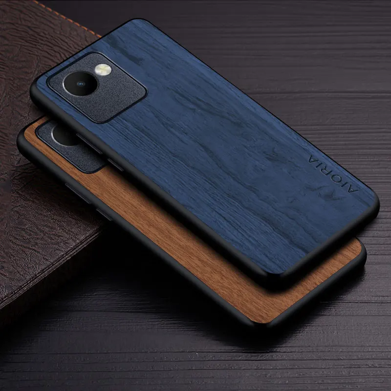 

Case For Realme C30 Narzo 50i Prime coque simple lightweight wooden pattern pu leather cover for realme narzo 50i prime case
