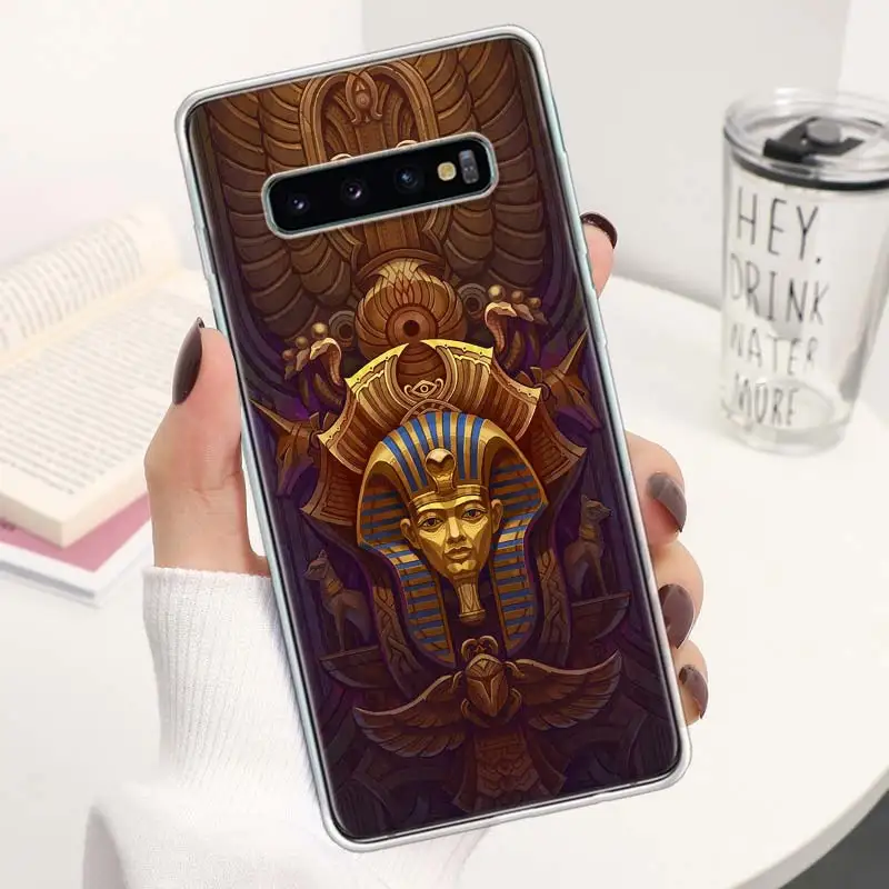 Чехол для телефона Египет Nefertiti Anubis Ankh чехол Samsung Galaxy S22 S21 S20 Ultra FE S10 Plus S10E S9 S8 + S7 S6 Edge
